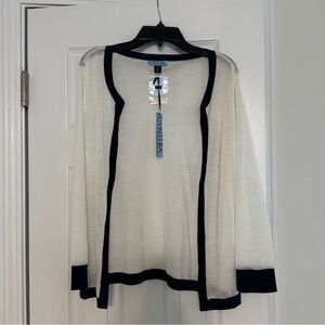 NWT Cynthia Rowley sheer open front cardigan size medium